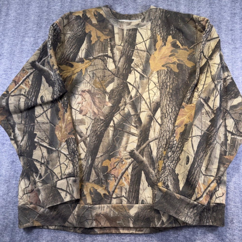 Outdoor Ace Outfitter Camo Hunting Sweatshirt Crewneck Mens 2XL Realtree Print
